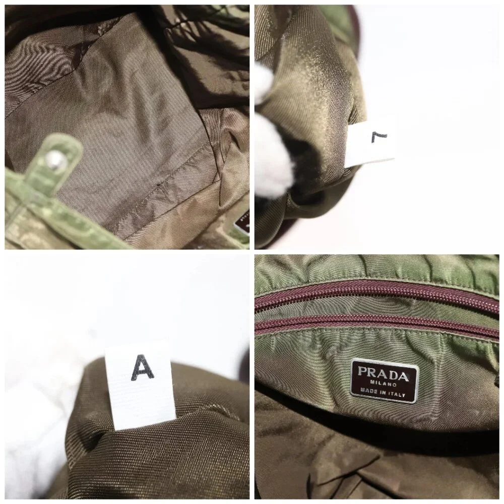 PRADA Tote Bag Nylon Khaki Auth bs30124 - Picture 15 of 16